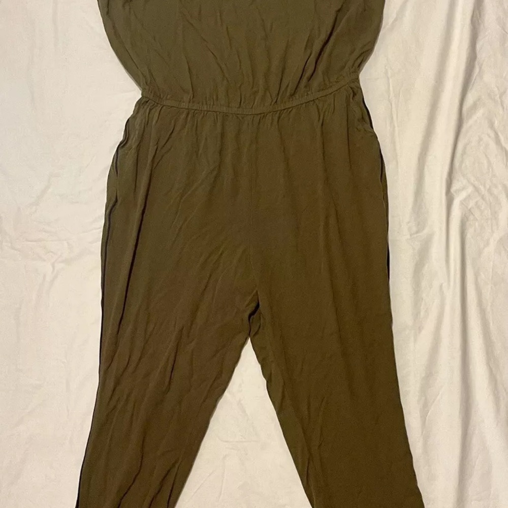 Plus Size Olive Green Women's Jumpsuit
